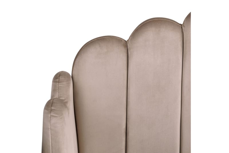 Dobbeltseng 160 x 200 cm fløjl taupe AMBILLOU - Møbler - Senge - Sengeramme & sengestel