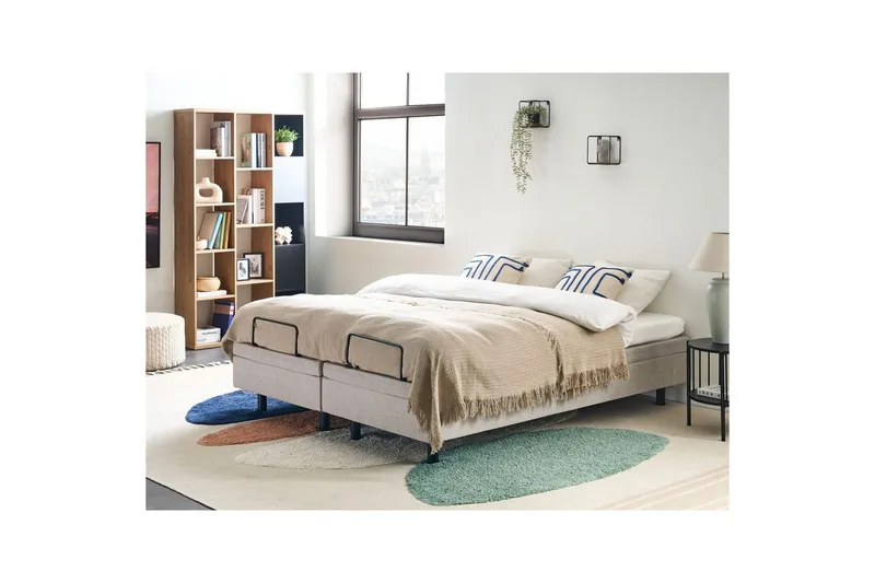 Dobbeltseng Duke Beige-Sort - Beige-Sort - Møbler - Senge - Sengeramme & sengestel