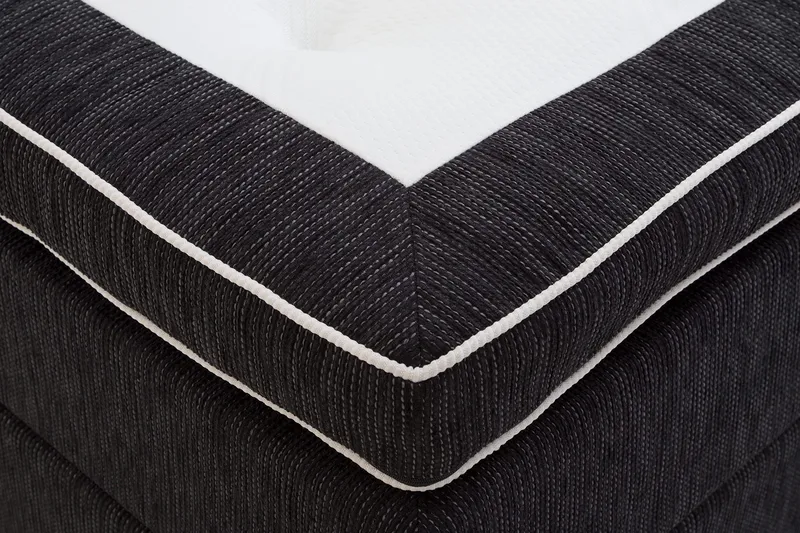 Grand Kontinentalseng 180x200 Sengepakke Sort - Latex - Møbler - Senge - Kontinentalsenge