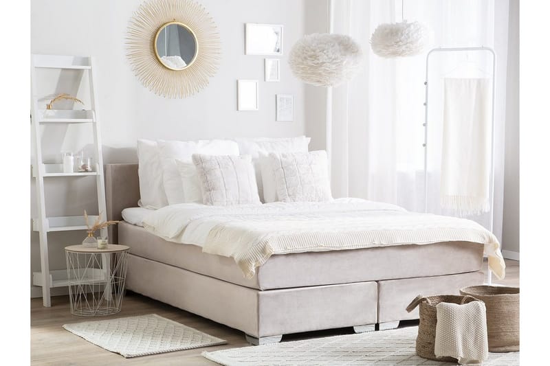 Konsul kontinentalseng 160 | 200 cm - Beige - Møbler - Senge - Dobbeltsenge