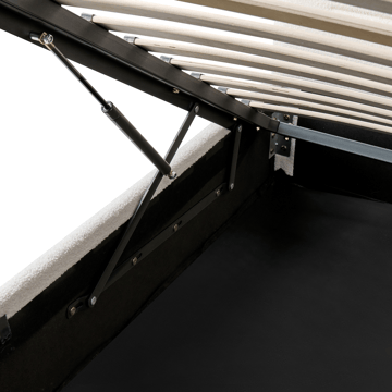 Dobbeltseng Massognes 140x200 cm - Off-White - Møbler - Senge - Sengeramme & sengestel