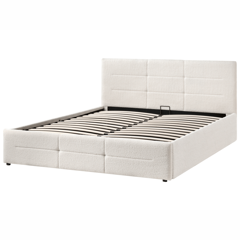 Dobbeltseng Massognes 160x200 cm - Off-White - Møbler - Senge - Sengeramme & sengestel