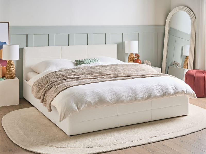 Dobbeltseng Massognes 180x200 cm - Off-White - Møbler - Senge - Sengeramme & sengestel