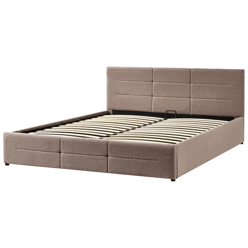 Dobbeltseng Massognes 180x200 cm - Taupe - Møbler - Senge - Sengeramme & sengestel