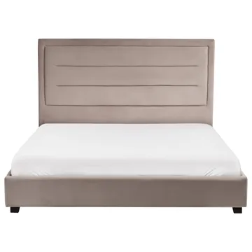 Dobbeltseng med lamelbund Rouen 160x200 cm - Taupe - Møbler - Senge - Sengeramme & sengestel