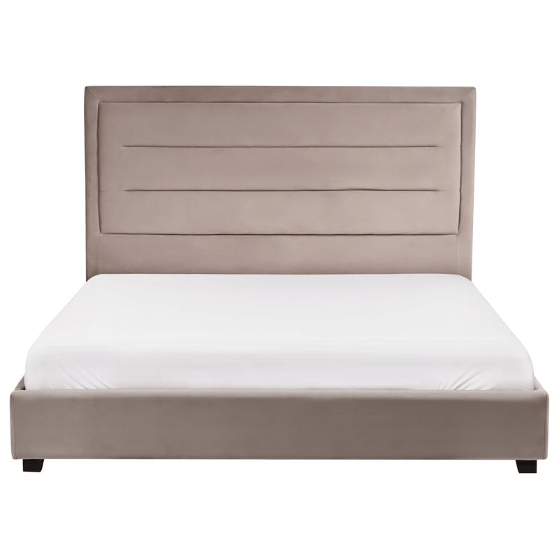 Dobbeltseng med lamelbund Rouen 160x200 cm - Taupe - Møbler - Senge - Sengeramme & sengestel