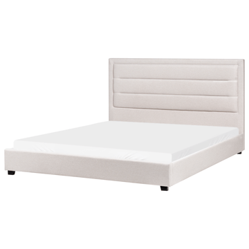 Dobbeltseng med lamelbund Rouen 180x200 cm - Lys beige - Møbler - Senge - Sengeramme & sengestel