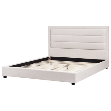 Dobbeltseng med lamelbund Rouen 180x200 cm - Lys beige - Møbler - Senge - Sengeramme & sengestel
