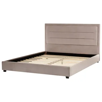 Dobbeltseng med lamelbund Rouen 180x200 cm - Taupe - Møbler - Senge - Sengeramme & sengestel