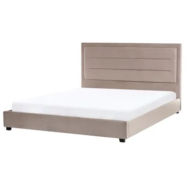 Dobbeltseng med lamelbund Rouen 180x200 cm - Taupe - Møbler - Senge - Sengeramme & sengestel