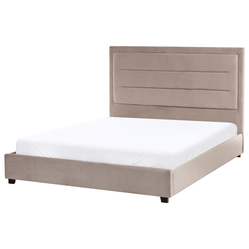 Dobbeltseng med lamelramme Rouen 140x200 cm, Taupe