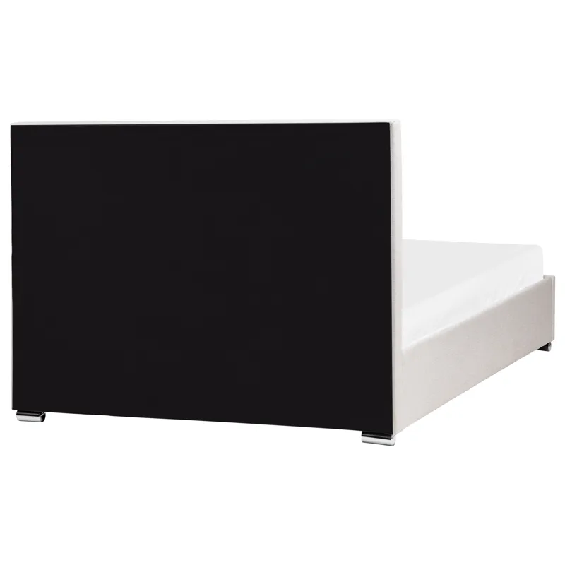 Dobbeltseng med opbevaring Rouen 140x200 cm - Lys beige - Møbler - Senge - Sengeramme & sengestel