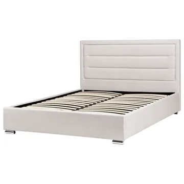 Dobbeltseng med opbevaring Rouen 160x200 cm - Lys beige - Møbler - Senge - Sengeramme & sengestel