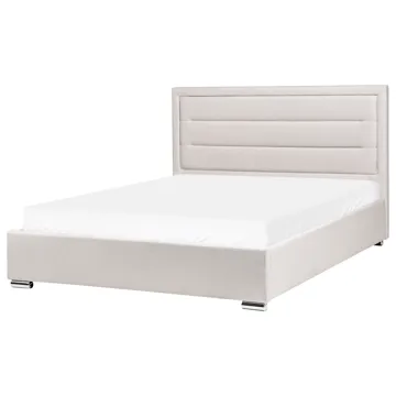 Dobbeltseng med opbevaring Rouen 160x200 cm - Lys beige - Møbler - Senge - Sengeramme & sengestel