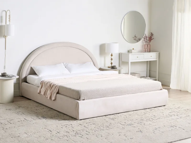Dobbeltseng Mouzon 180x200 cm - Lys beige - Møbler - Senge - Sengeramme & sengestel
