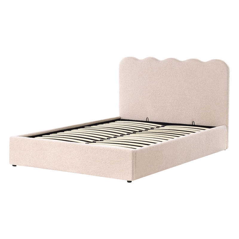 Dobbeltseng Nanterre 140x200 cm - Beige - Møbler - Senge - Sengeramme & sengestel