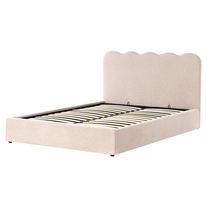 Dobbeltseng Nanterre 160x200 cm - Beige - Møbler - Senge - Sengeramme & sengestel
