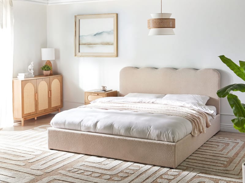 Dobbeltseng Nanterre 180x200 cm - Beige - Møbler - Senge - Sengeramme & sengestel