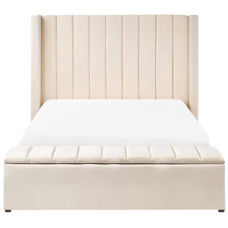 Dobbeltseng Noyers 140x200 cm - Off-White - Møbler - Senge - Sengeramme & sengestel