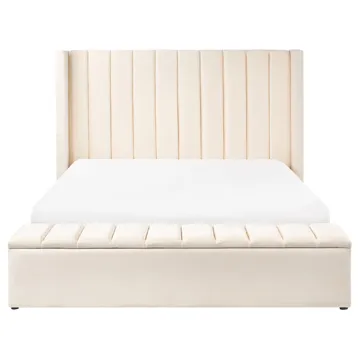 Dobbeltseng Noyers 160x200 cm - Off-White - Møbler - Senge - Sengeramme & sengestel