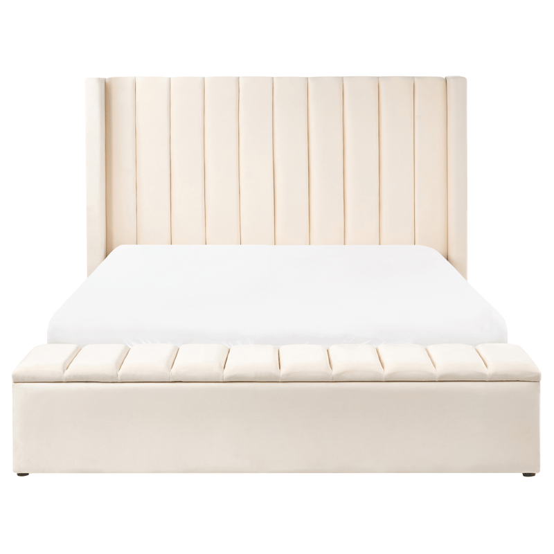 Dobbeltseng Noyers 160x200 cm - Off-White - Møbler - Senge - Sengeramme & sengestel