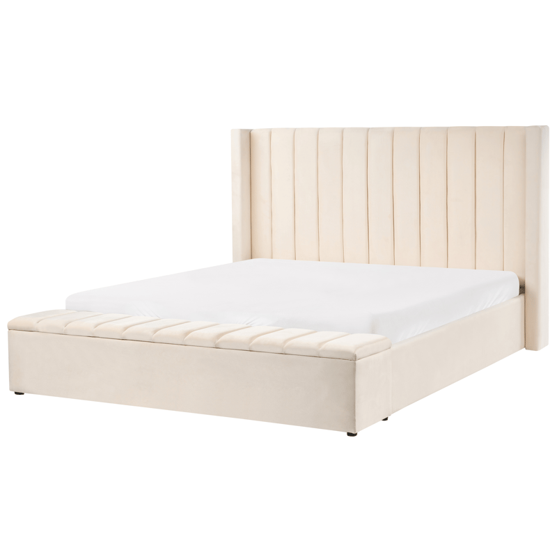Dobbeltseng Noyers 180x200 cm - Off-White - Møbler - Senge - Sengeramme & sengestel