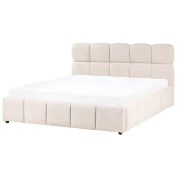 Dobbeltseng Noyon 160x200 cm - Lys beige - Møbler - Senge - Sengeramme & sengestel