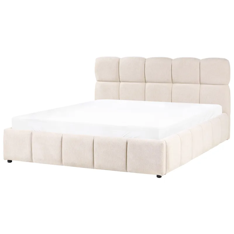 Dobbeltseng Noyon 160x200 cm, Lys beige