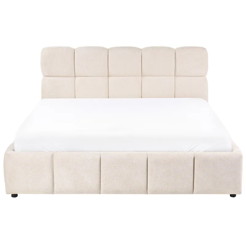 Dobbeltseng Noyon 160x200 cm - Lys beige - Møbler - Senge - Sengeramme & sengestel