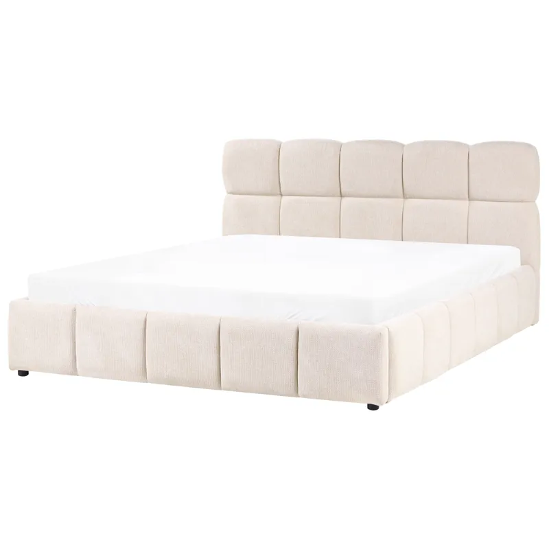 Dobbeltseng Noyon 180x200 cm, Lys beige