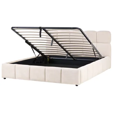 Dobbeltseng Noyon 180x200 cm - Lys beige - Møbler - Senge - Sengeramme & sengestel
