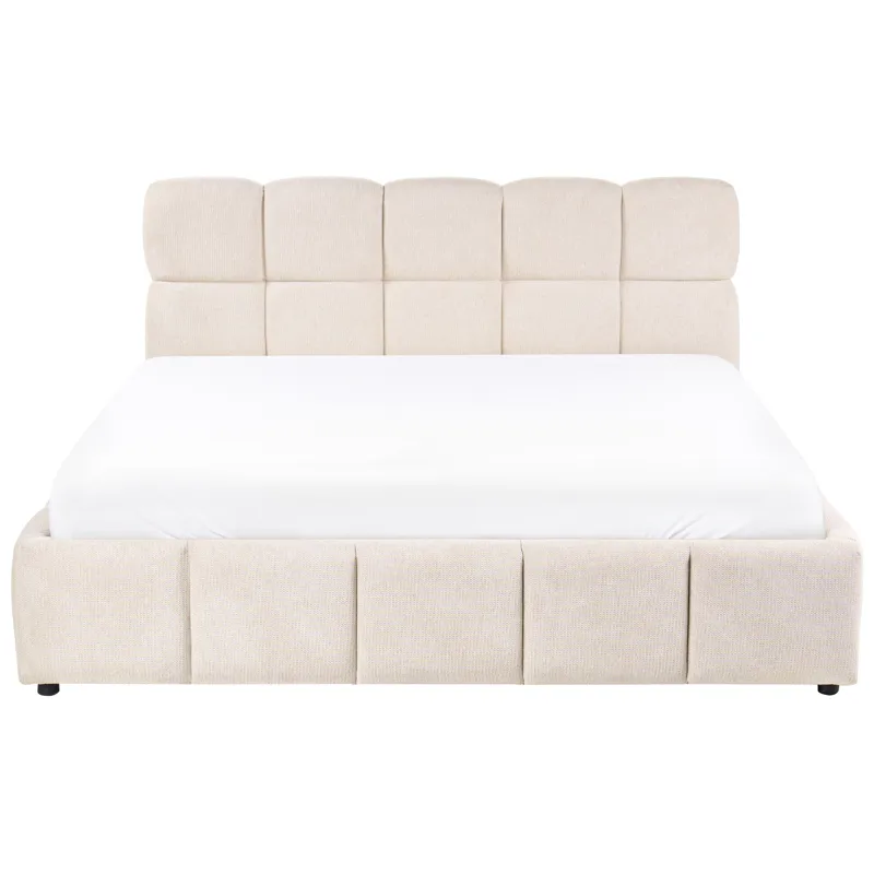 Dobbeltseng Noyon 180x200 cm - Lys beige - Møbler - Senge - Sengeramme & sengestel
