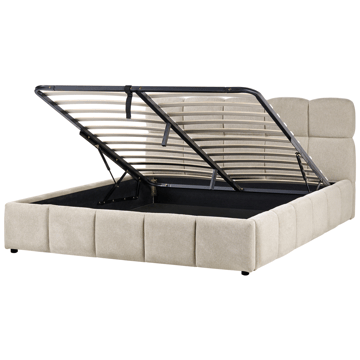 Dobbeltseng Noyon 180x200 cm - Taupe - Møbler - Senge - Sengeramme & sengestel