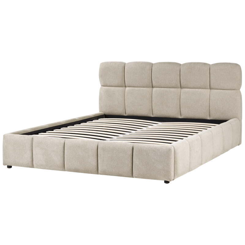 Dobbeltseng Noyon 180x200 cm - Taupe - Møbler - Senge - Sengeramme & sengestel