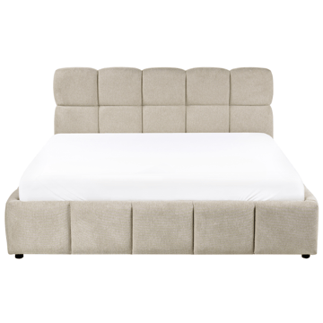 Dobbeltseng Noyon 180x200 cm - Taupe - Møbler - Senge - Sengeramme & sengestel