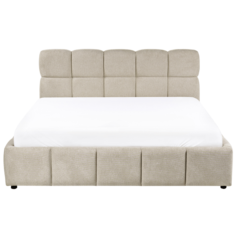 Dobbeltseng Noyon 180x200 cm - Taupe - Møbler - Senge - Sengeramme & sengestel