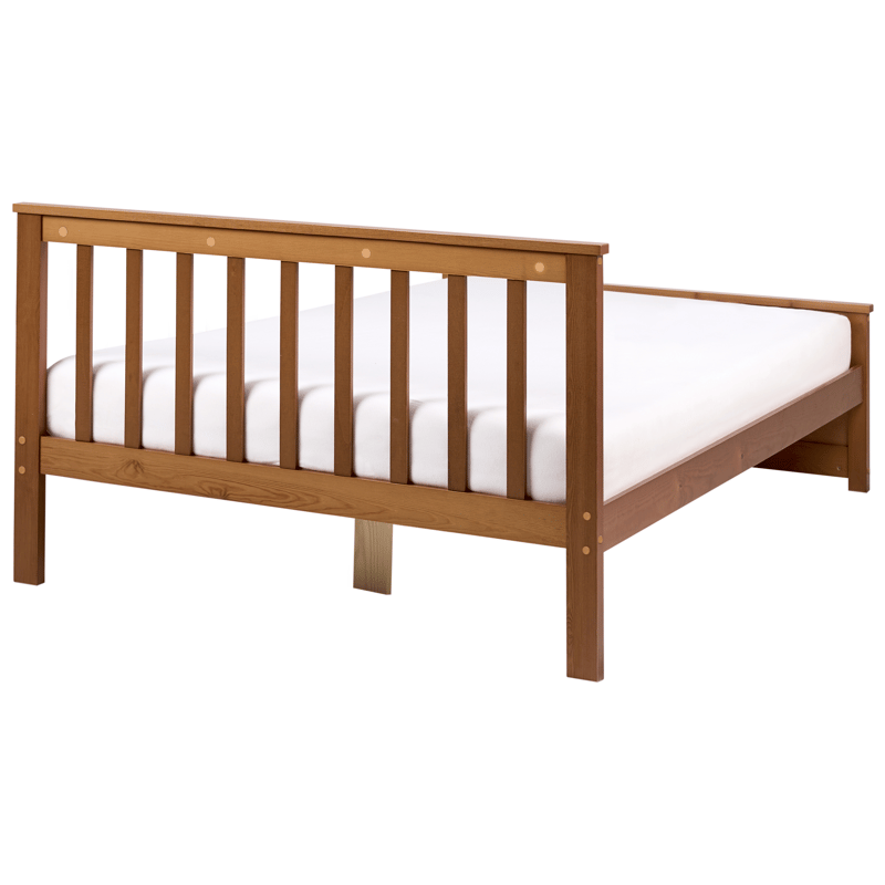 Dobbeltseng Olendon 120x200 - Brun - Møbler - Senge - Sengeramme & sengestel
