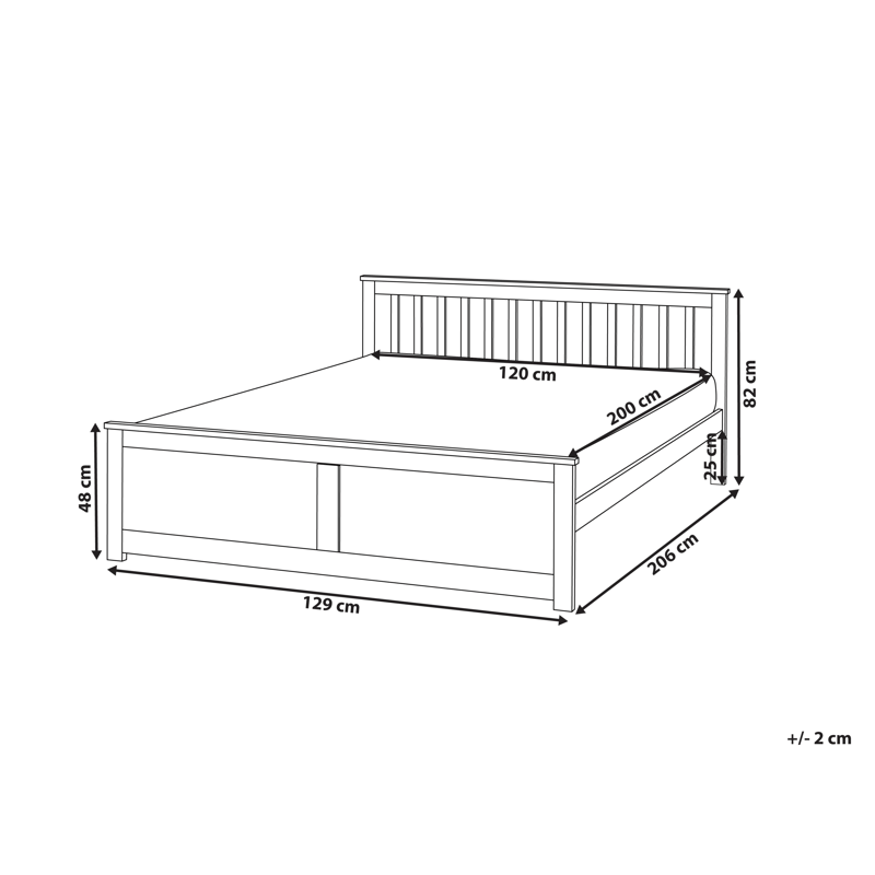 Dobbeltseng Olendon 120x200 - Brun - Møbler - Senge - Sengeramme & sengestel
