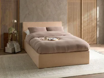 Dobbeltseng Orbey 120x200 cm - Beige - Møbler - Senge - Sengeramme & sengestel