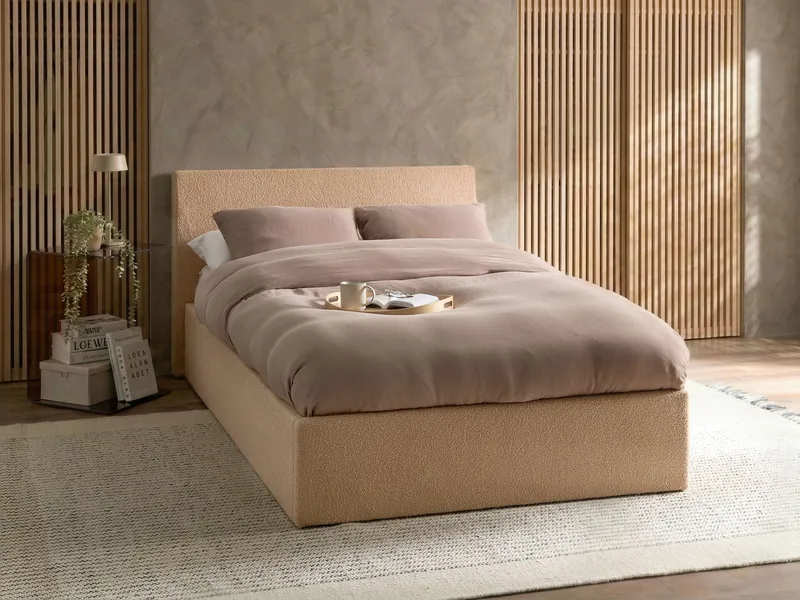 Dobbeltseng Orbey 120x200 cm - Beige - Møbler - Senge - Sengeramme & sengestel