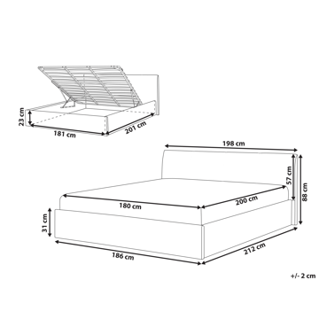 Dobbeltseng Orbey 180x200 cm - Brun - Møbler - Senge - Sengeramme & sengestel