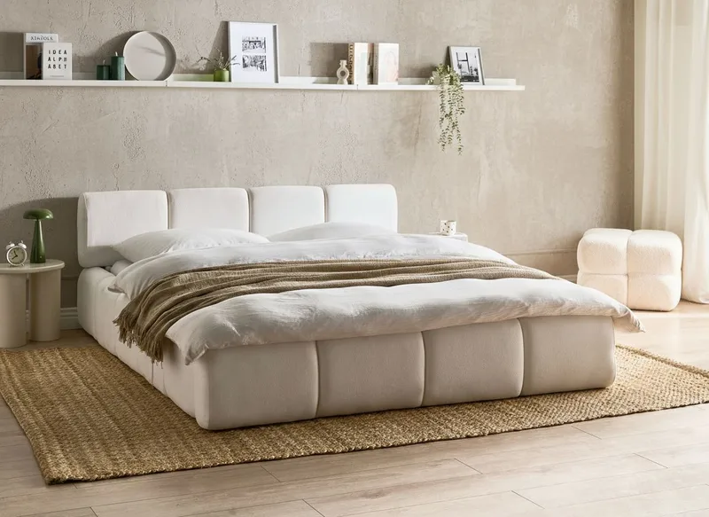 Dobbeltseng Orville 160x200 cm - Off-White - Møbler - Senge - Sengeramme & sengestel