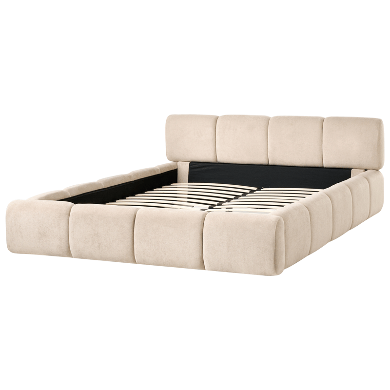 Dobbeltseng Orville 160x200 cm - Taupe - Møbler - Senge - Sengeramme & sengestel