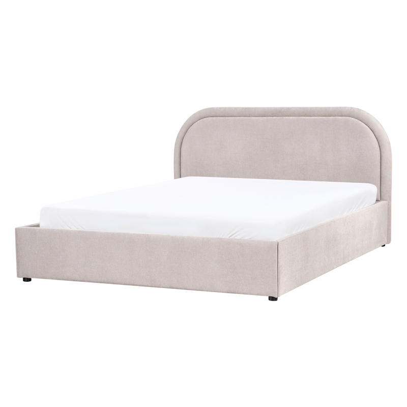 Dobbeltseng Quillien 140x200 cm - Taupe - Møbler - Senge - Sengeramme & sengestel