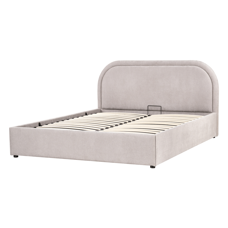 Dobbeltseng Quillien 140x200 cm - Taupe - Møbler - Senge - Sengeramme & sengestel