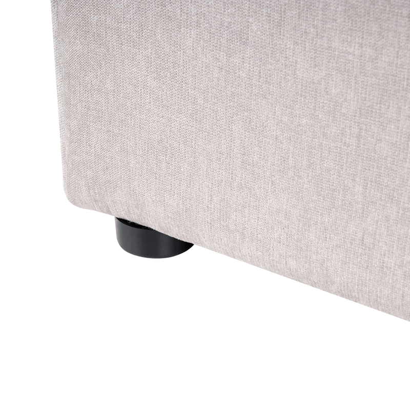 Dobbeltseng Quillien 140x200 cm - Taupe - Møbler - Senge - Sengeramme & sengestel