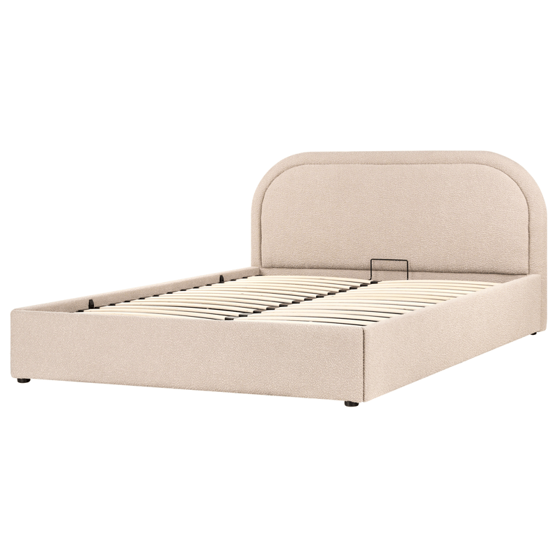 Dobbeltseng Quillien 160x200 cm - Beige - Møbler - Senge - Sengeramme & sengestel