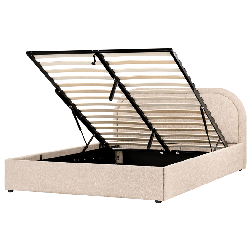 Dobbeltseng Quillien 160x200 cm - Beige - Møbler - Senge - Sengeramme & sengestel