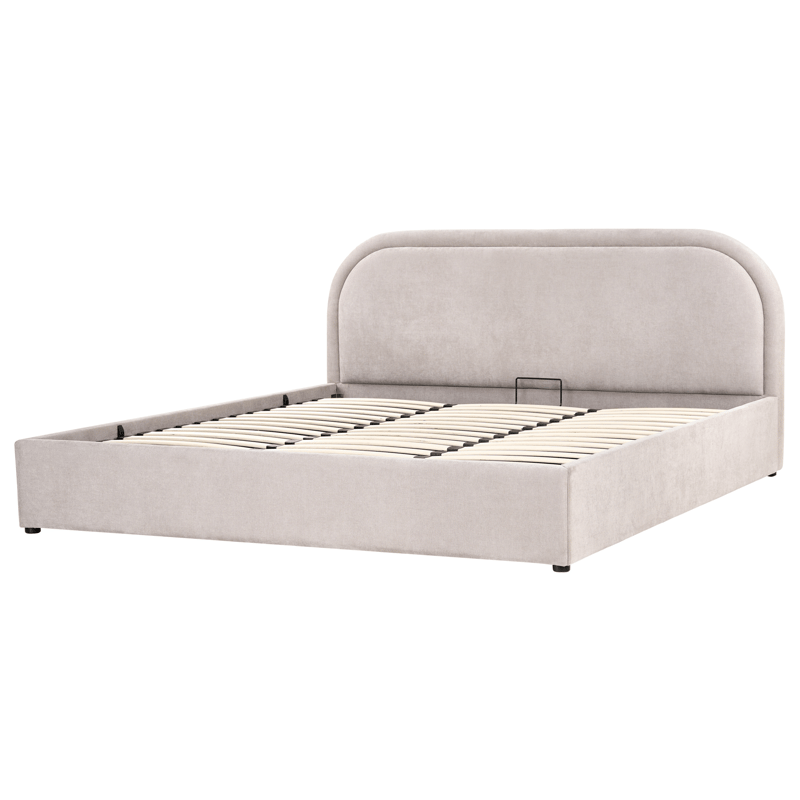 Dobbeltseng Quillien 180x200 cm - Taupe - Møbler - Senge - Sengeramme & sengestel
