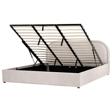 Dobbeltseng Quillien 180x200 cm - Taupe - Møbler - Senge - Sengeramme & sengestel